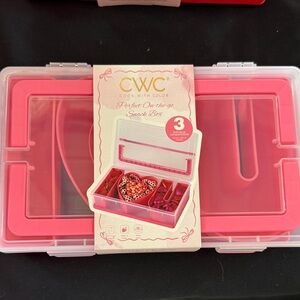 CWC Pink Snack Box - 3 Compartment Food Storage